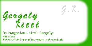 gergely kittl business card